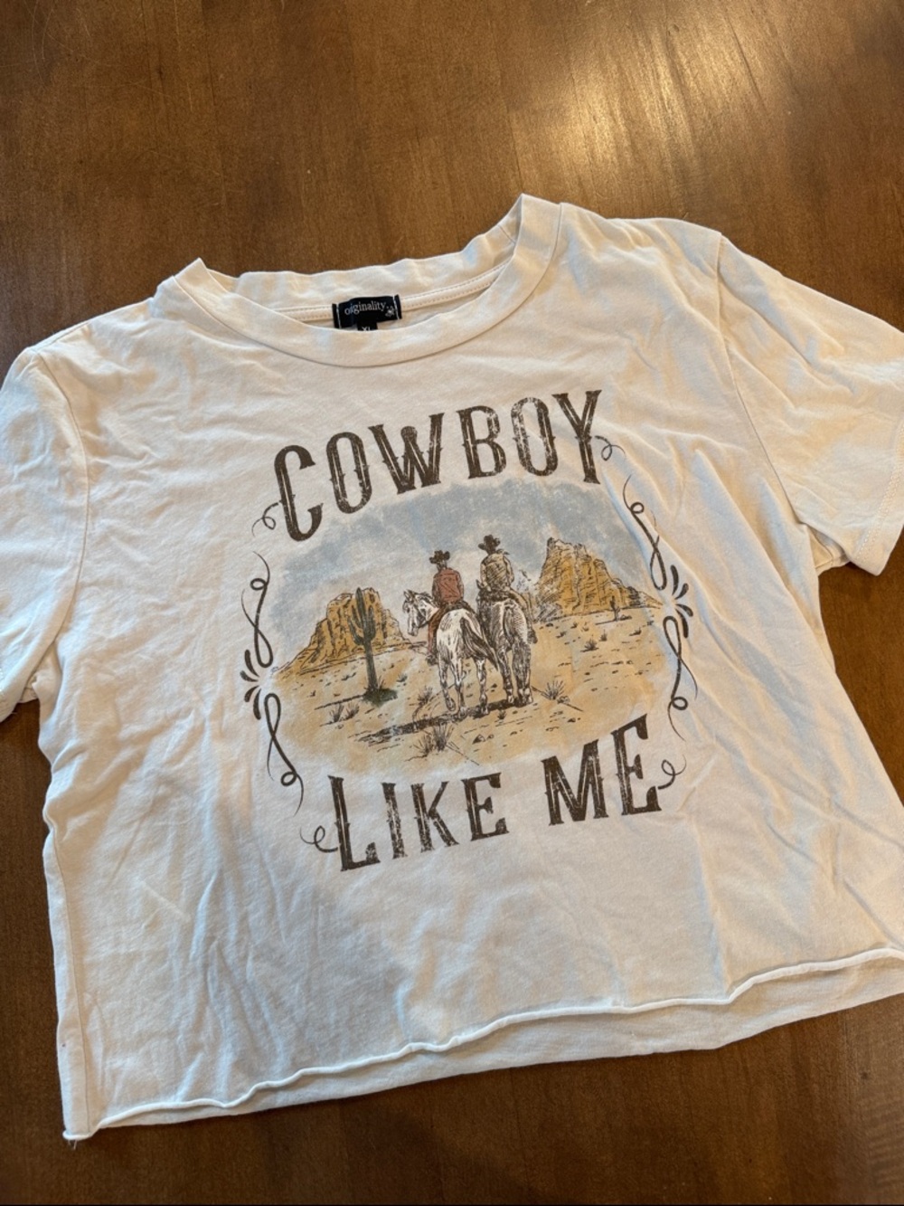White Cowboy Graphic Short Sleeve Tee
